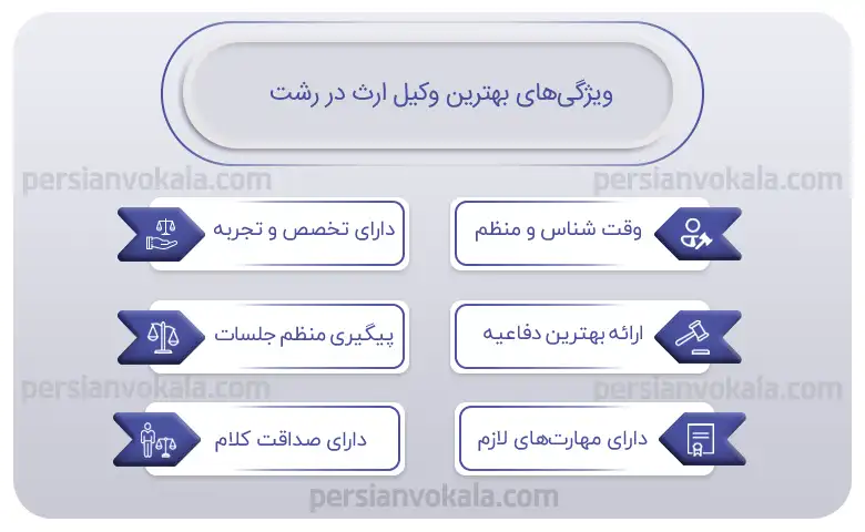 اینفوگرافیک بهترین وکیل ارث در رشت